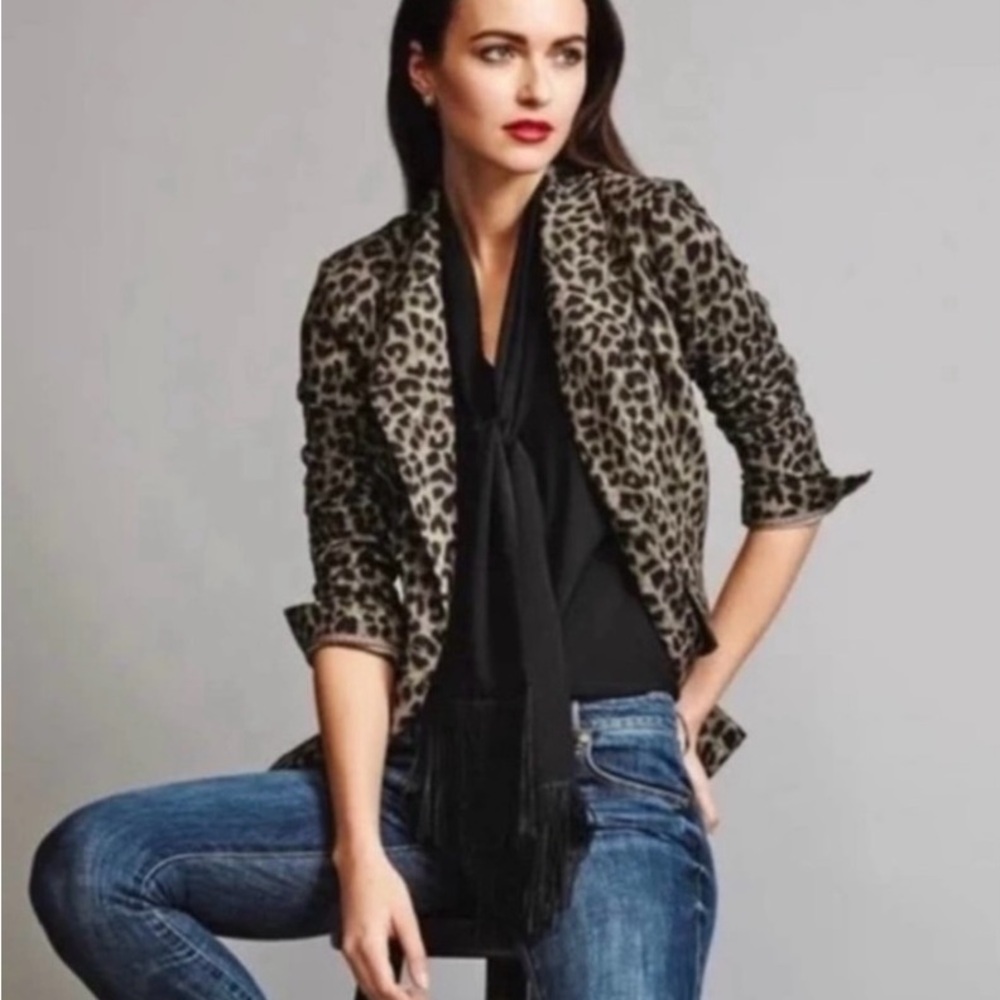 CAbi Jungle Leopard Print Blazer
